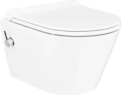 Produktbild von WC Spülrandlos Wand Hänge WC Taharet Dusch-WC Toilette Softclose inkl . Armatur kalt Anschluss L/B/H 52 x 36 mit Bidet-funktion Intimdusche