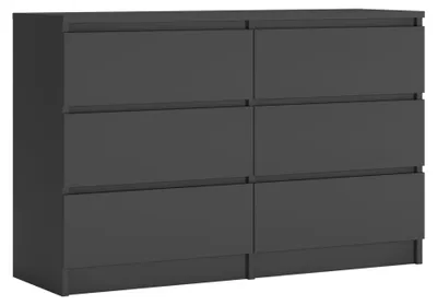 Produktbild von Kommode 6 Schubladen, Anthrazit, 120 cm x 39 cm x 78 cm