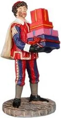 Produktbild von Dekorationsfigur Geschenk-Piet für die Nikolauszeit, 3,5 x 3,5 x 7 cm groß