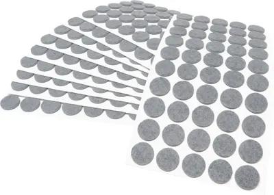 Produktbild von Adsamm® | 500 x selbstklebende Filzgleiter / Grau / Ø 22 mm / rund / Möbelgleiter aus Filz mit 3.5 mm Stärke