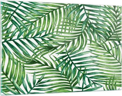 Produktbild von Bilder auf glas - Palme Blatt grün - 120x80cm - Glasbilder - Wandbilder - Kunstdruck - zum Aufhängen bereit - Wanddekoration aus Glas - Glas Bilder - Wandbild auf Glas - Einteilig - GAA120x80-3777