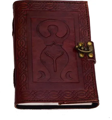 Image de Terre Mère * cuir de buffle journal livre en cuir fait main PAPIER en coton grossesse déesse
