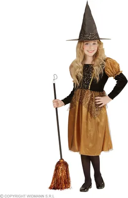 Produktbild von Kleine Hexe - Hexenkostüm Kinder - Halloween Mädchen 128 - 158 cm L - 158 cm