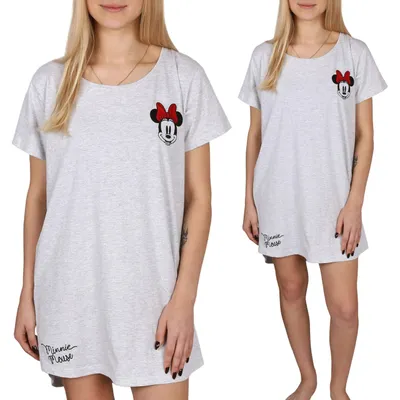 Produktbild von Graues Nachthemd aus Melangestoff kurze Ärmel Minnie Maus DISNEY L