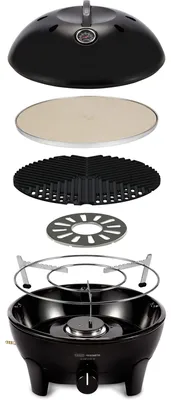 Produktbild von Cadac Glamp Chef 40 BBQ / Pizza Stone 30mbar Gasgrill Campinggrill ø 40 cm 5610C-35-04-EF