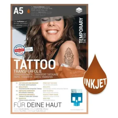 Produktbild von SKULLPAPER, Tattoo-Transferfolie Inkjet, A5 6 Blatt