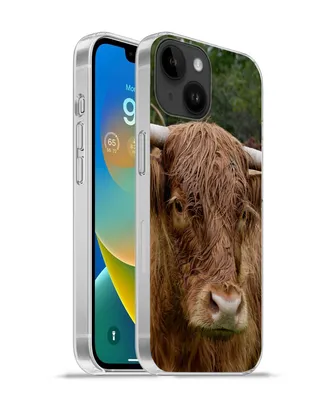 Produktbild von MuchoWow® Handyhülle Schutzhülle Hülle für Apple iPhone 14 - Softcase Schottische Highlander - Tiere - Gras Silikon Softcase Handy Hülle - Mobiltelefonhülle