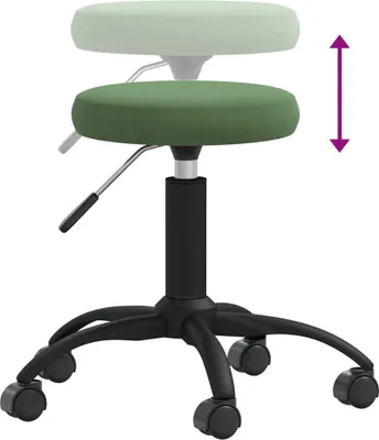Produktbild von Massagehocker Samt Dunkelgrün