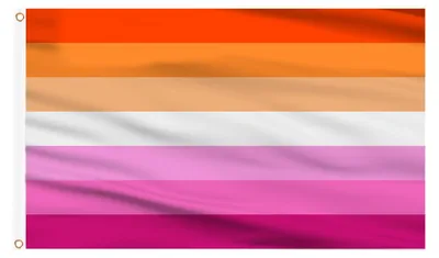 Produktbild von Lesbische Flagge, 90 x 150 cm, 1 Stück, mit Messingösen, für Pride-Veranstaltungen