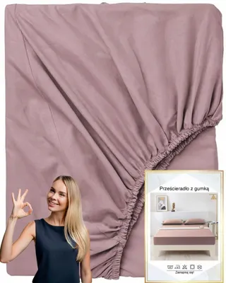 Produktbild von Home91 Spannbettlaken Baumwollsatin Weich 90x200 cm Altrosa