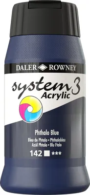 Produktbild von Daler Rowney System3 Acrylfarbe Phthalo Blue 500 ml 1 Stck