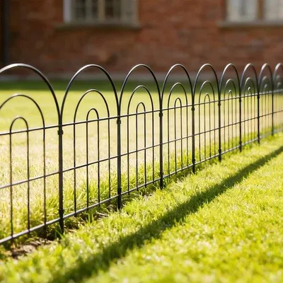 Zdjęcie produktu dla Metalowe ogrodzenia ogrodowe – ogrodzenia dekoracyjne – 60 cm (wys.) x 33 cm (szer.) (10 paneli, całkowita długość 3,3 m)