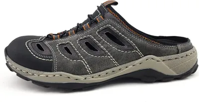 Productafbeelding van Rieker herenslippers, model slipper, zwart, geschikt voor casual gebruik, schoenmaat: 40 EU