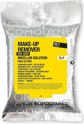 Zdjęcie produktu dla Chusteczki do demakijażu Comodynes Make-Up Remover Micellar Solution (20 szt.)