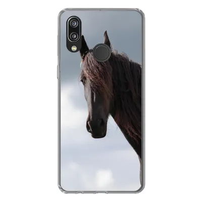 Produktbild von MuchoWow® Handyhülle Schutzhülle Hülle für Huawei P20 Lite (2020) Pferde - Himmel - Porträt Silikon Softcase Handy Hülle - Kartenhalter