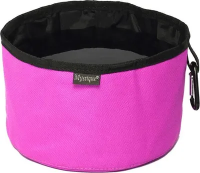 Produktbild von Mystique Reisetrinknapf Reisenapf mit Karabiner faltbar Faltnapf 2,0l pink