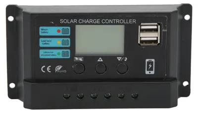 Produktbild von LCD-Display, Solarpanel-Controller, Photovoltaik-Aufladung, 12 V, 24 V, Selbstanpassung, Schwarz, 30 A