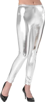 Obrázek produktu pro Legíny wetlook silver Velikost: S-M