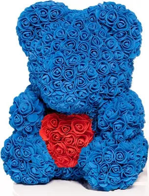 Obrázek produktu pro Růžový medvěd 40 cm - námořnická modrá se srdcem