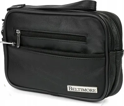 Produktbild von Herren Lederhandtasche für Dokumente, Kosmetiktasche mit zwei Fächern, groß