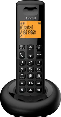 Produktbild von Alcatel E160, DECT-Telefon, 50 Eintragungen, Anrufer-Identifikation, Schwarz
