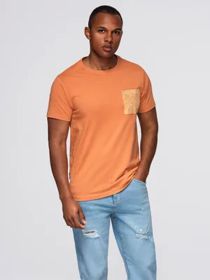 Produktbild von Ombre Clothing Kurzarmhemd für Männer Cokanauto orange S