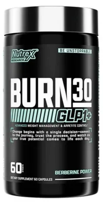 Produktbild von Nutrex Research Burn30 GLP1+ (60 Caps) Unflavoured - Diät & Gewichtsmanagement - Fatburner