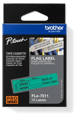 Imagen del producto de Brother - Verde - 72 etiquetas - compatibles con las impresoras P-Touch PT-P900Wc y PT-P950NW