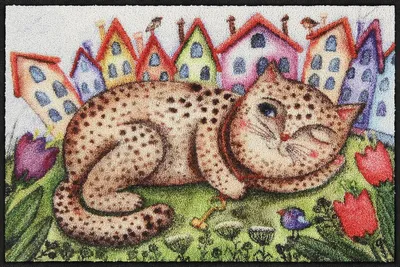 Produktbild von Salonloewe HOUSESITTER CAT Fußmatte Wohnmatte 50 x 75 cm