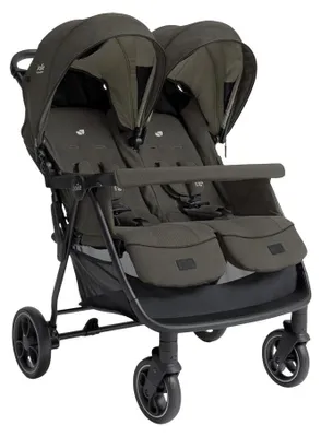 Produktbild von Joie Estrella Duo Buggy – für 2 Kinder, nebeneinander sitzend, bis 22 kg pro Kind, 4-Rad-Federung, UPF 50+, Evergreen