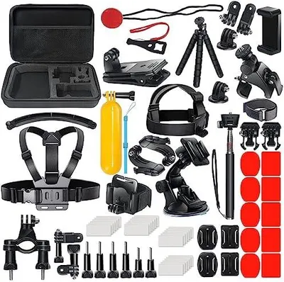 Produktbild von 70 in 1 Zubehör Set Action Cam, Accessory Kit für GoPro Hero Black 13 12 11 10 9 8 7, AKASO, DJI Osmo Action, Insta360 one, XIAOMI 4K
