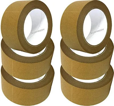 Produktbild von KUSNEZOV 6 x Rollen Papier-Klebeband Paketband Packband 50m X 50mm braun 120my
