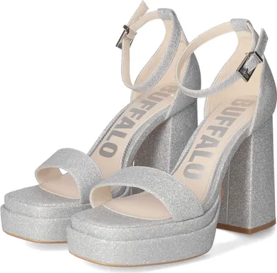 Produktbild von Buffalo Damen High Heels/Sandaletten/ Riemchensandaletten MEY NEAT Silber Textil Größe: 39