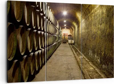 Produktbild von Bild auf Leinwand - Leinwandbild - Architektur Fässer Traube - 105x70cm - Wand Bild - Wanddeko - Leinwanddruck - Bilder - Kunstdruck - Wanddekoration - Leinwand bilder - Wandkunst - CE105x70-2115