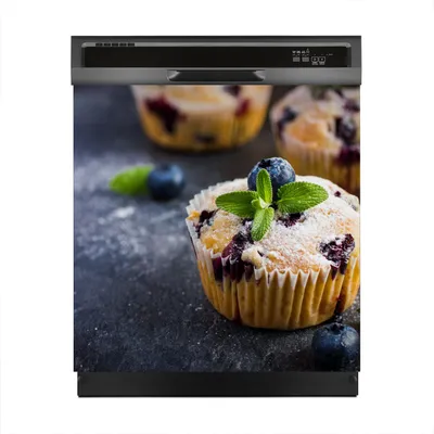 Produktbild von Aufkleber sticker 60x60 cm Dekorative folie Spülmaschine - Blaubeer Muffins
