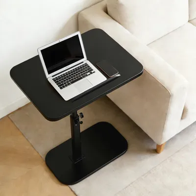 Beistelltisch höhenverstellbar 45-80 cm, 360° drehbar, schwarz