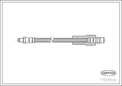 Produktbild von CORTECO 19032656 Bremsschlauch Hinten für AUDI A8 (4D2, 4D8)