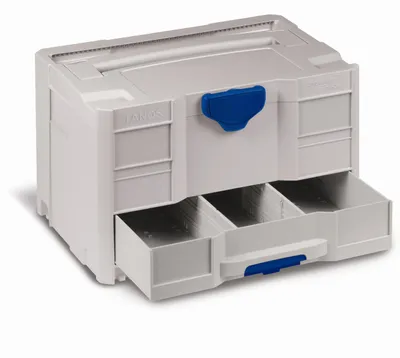 Obrázek produktu pro Tanos systainer® T-Loc 'Sys-Combi II' světle šedý (zámek T-Loc modrý HKS 43 K)