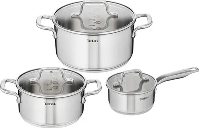 Image de Tefal H816S6 Infinite 6-piece pan saucepan 16 cm, saucepans 20/24 cm + lids