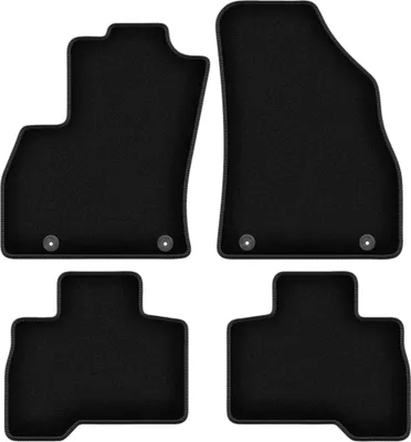Zdjęcie produktu dla Dywaniki welurowe do Fiat Fiorino III kombivan (2007-2017) - czarne dywaniki samochodowe BASIC komplet (4 szt.)