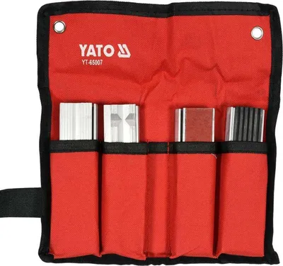Produktbild von Yato YT-65007, Jede Marke, Schraubstockbacke, Aluminium, Polyvinylchlorid (PVC), Thermoplastischer Gummi (TPR), Aluminium, Schwarz, Rot, Magnetische Montage, 125 mm