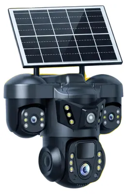 Obrázok produktu pre Solárna kamera, trojitý objektív, 4G konektivita, 4G CCTV, bez karty