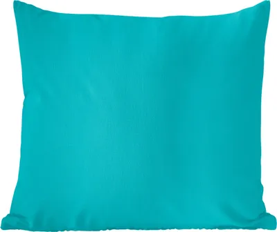 Produktbild von MuchoWow® Zierkissen Sofakissen Wohnzimmer Dekokissen 60x60 cm Blau - Unifarben - Sitzfläche - Foto Polster