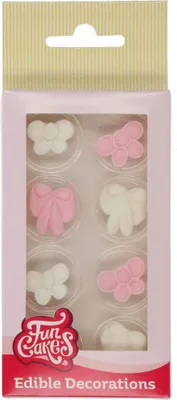 Produktbild von FunCakes Zuckerdekoration Schleifen - 8 Stück