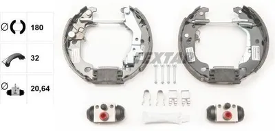 Produktbild von 4 Textar Bremsbacken vormontiert mit Radzylinder für Fiat Punto 188
