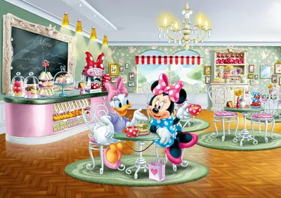 Immagine prodotto di Murale Disney Minnie Mouse & Daisy Duck verde, rosa e blu - 600349 - 255 x 180 cm