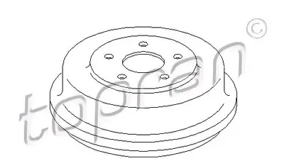 Produktbild von 2x TOPRAN Bremstrommel 302 250 hinten