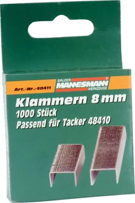 Produktbild von BRÜDER MANNESMANN Tackerklammern 8 x 12 mm 1.000 Stück