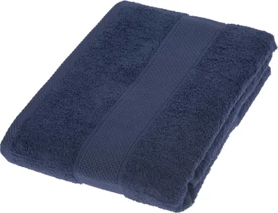 Produktbild von HOMESCAPES Frottee Badetuch 100% Baumwolle Handtuch 100x150cm – dunkelblau