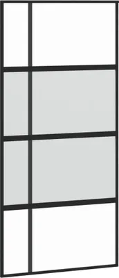 Obrázok produktu pre vidaXL Posuvné dvere čierne 102,5x205 cm z tvrdeného skla a hliníka